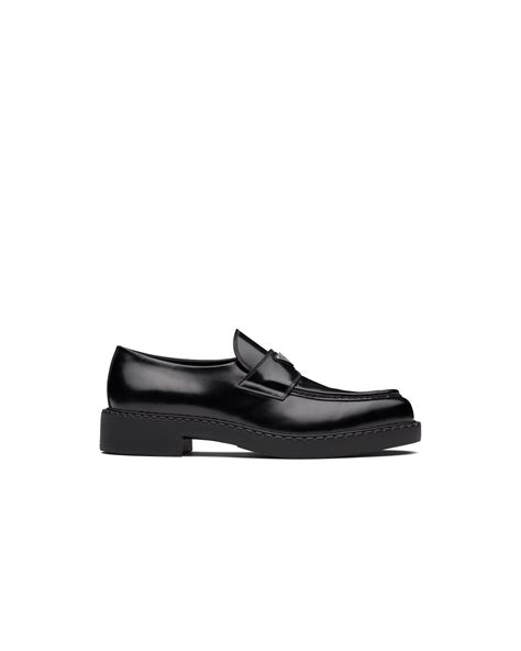 prada chocolate sharp loafers|Men's Loafers .